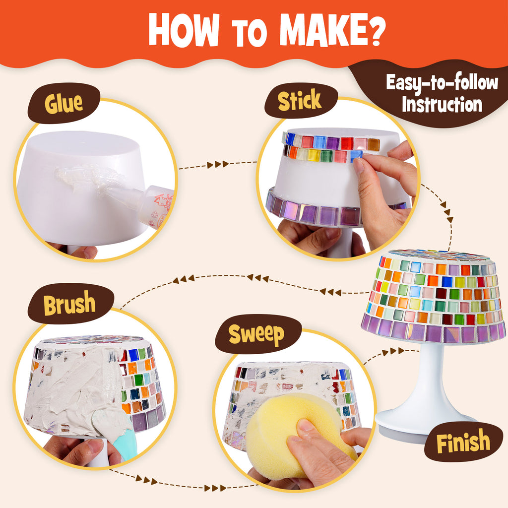 Make Your Own Mosaic Night Light Kit – onetofour1234